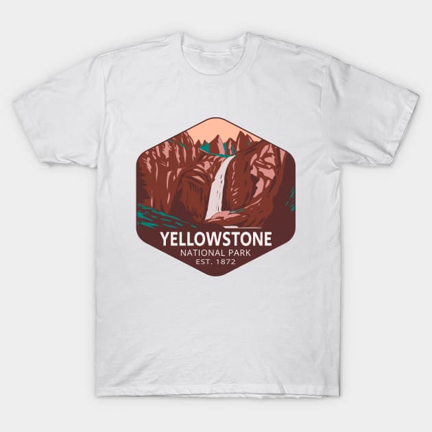 Tower Falls in Yellowstone National Park T-Shirt by HomeSpirit